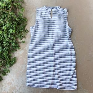 1. State Dresses - 1 State Cutout White Gray Stripe Mini Dress 1. State Dresses - 1 State Cutout White Gray Stripe Mini Dress